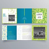 Tri-fold brochure template Minimalistic geometric design for corporate and business. Creative concept brochure vector template.