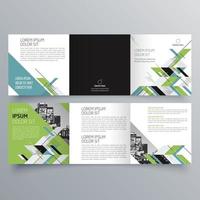 Tri-fold brochure template Minimalistic geometric design for corporate and business. Creative concept brochure vector template.