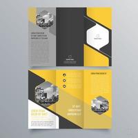 Tri-fold brochure template Minimalistic geometric design for corporate and business. Creative concept brochure vector template.