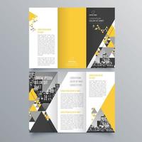 Tri-fold brochure template Minimalistic geometric design for corporate and business. Creative concept brochure vector template.