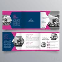 Tri-fold brochure template Minimalistic geometric design for corporate and business. Creative concept brochure vector template.