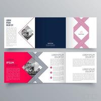 Tri-fold brochure template Minimalistic geometric design for corporate and business. Creative concept brochure vector template.