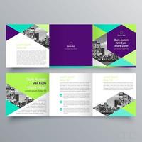 Tri-fold brochure template Minimalistic geometric design for corporate and business. Creative concept brochure vector template.