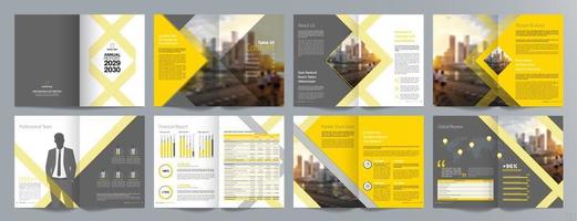 Annual report 16 page A4 194 vector