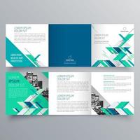 Tri-fold brochure template Minimalistic geometric design for corporate and business. Creative concept brochure vector template.