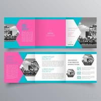 Tri-fold brochure template Minimalistic geometric design for corporate and business. Creative concept brochure vector template.