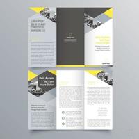 Tri-fold brochure template Minimalistic geometric design for corporate and business. Creative concept brochure vector template.