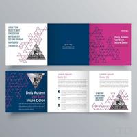 Tri-fold brochure template Minimalistic geometric design for corporate and business. Creative concept brochure vector template.