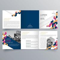 Tri-fold brochure template Minimalistic geometric design for corporate and business. Creative concept brochure vector template.