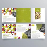 Tri-fold brochure template Minimalistic geometric design for corporate and business. Creative concept brochure vector template.