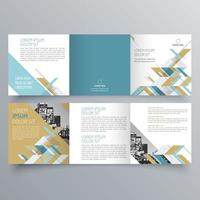 Tri-fold brochure template Minimalistic geometric design for corporate and business. Creative concept brochure vector template.