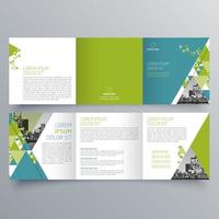 Tri-fold brochure template Minimalistic geometric design for corporate and business. Creative concept brochure vector template.