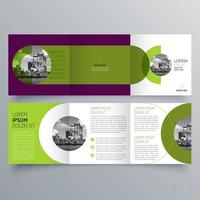 Tri-fold brochure template Minimalistic geometric design for corporate and business. Creative concept brochure vector template.