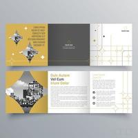 Tri-fold brochure template Minimalistic geometric design for corporate and business. Creative concept brochure vector template.