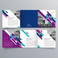 Tri-fold brochure template Minimalistic geometric design for corporate and business. Creative concept brochure vector template.