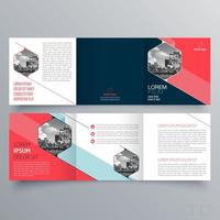 Tri-fold brochure template Minimalistic geometric design for corporate and business. Creative concept brochure vector template.