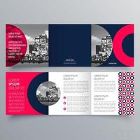 Tri-fold brochure template Minimalistic geometric design for corporate and business. Creative concept brochure vector template.