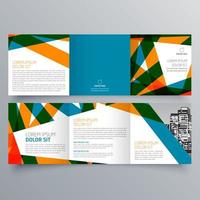 Tri-fold brochure template Minimalistic geometric design for corporate and business. Creative concept brochure vector template.