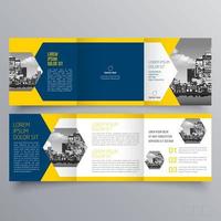 Tri-fold brochure template Minimalistic geometric design for corporate and business. Creative concept brochure vector template.