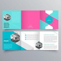 Tri-fold brochure template Minimalistic geometric design for corporate and business. Creative concept brochure vector template.