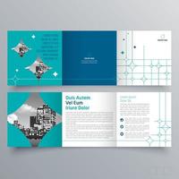 Tri-fold brochure template Minimalistic geometric design for corporate and business. Creative concept brochure vector template.