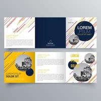 Tri-fold brochure template Minimalistic geometric design for corporate and business. Creative concept brochure vector template.