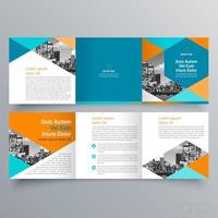 Tri-fold brochure template Minimalistic geometric design for corporate and business. Creative concept brochure vector template.