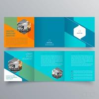 Tri-fold brochure template Minimalistic geometric design for corporate and business. Creative concept brochure vector template.