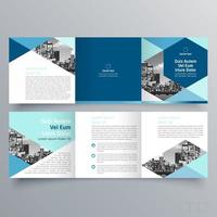 Tri-fold brochure template Minimalistic geometric design for corporate and business. Creative concept brochure vector template.