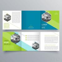 Tri-fold brochure template Minimalistic geometric design for corporate and business. Creative concept brochure vector template.