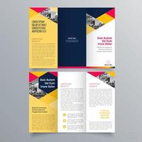 Tri-fold brochure template Minimalistic geometric design for corporate and business. Creative concept brochure vector template.