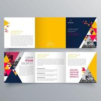 Tri-fold brochure template Minimalistic geometric design for corporate and business. Creative concept brochure vector template.