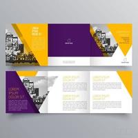 Tri-fold brochure template Minimalistic geometric design for corporate and business. Creative concept brochure vector template.