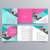 Tri-fold brochure template Minimalistic geometric design for corporate and business. Creative concept brochure vector template.