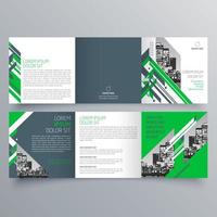 Tri-fold brochure template Minimalistic geometric design for corporate and business. Creative concept brochure vector template.