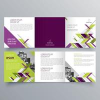 Tri-fold brochure template Minimalistic geometric design for corporate and business. Creative concept brochure vector template.