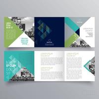 Tri-fold brochure template Minimalistic geometric design for corporate and business. Creative concept brochure vector template.