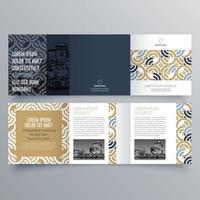 Tri-fold brochure template Minimalistic geometric design for corporate and business. Creative concept brochure vector template.