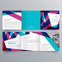 Tri-fold brochure template Minimalistic geometric design for corporate and business. Creative concept brochure vector template.