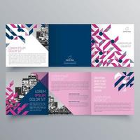 Tri-fold brochure template Minimalistic geometric design for corporate and business. Creative concept brochure vector template.