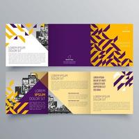 Tri-fold brochure template Minimalistic geometric design for corporate and business. Creative concept brochure vector template.