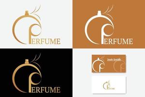 logo de perfume para tienda vector