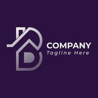 logo letter B and real estate modern vector