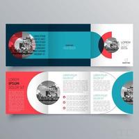 diseño geométrico minimalista de plantilla de folleto tríptico para empresas y negocios. plantilla de vector de folleto de concepto creativo.