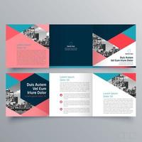 Tri-fold brochure template Minimalistic geometric design for corporate and business. Creative concept brochure vector template.