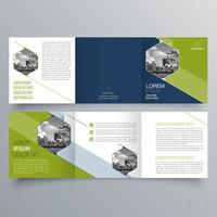 Tri-fold brochure template Minimalistic geometric design for corporate and business. Creative concept brochure vector template.