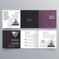 Tri-fold brochure template Minimalistic geometric design for corporate and business. Creative concept brochure vector template.