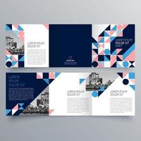 Tri-fold brochure template Minimalistic geometric design for corporate and business. Creative concept brochure vector template.