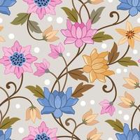 Abstract elegance floral background seamless pattern. vector