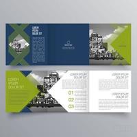 Tri-fold brochure template Minimalistic geometric design for corporate and business. Creative concept brochure vector template.